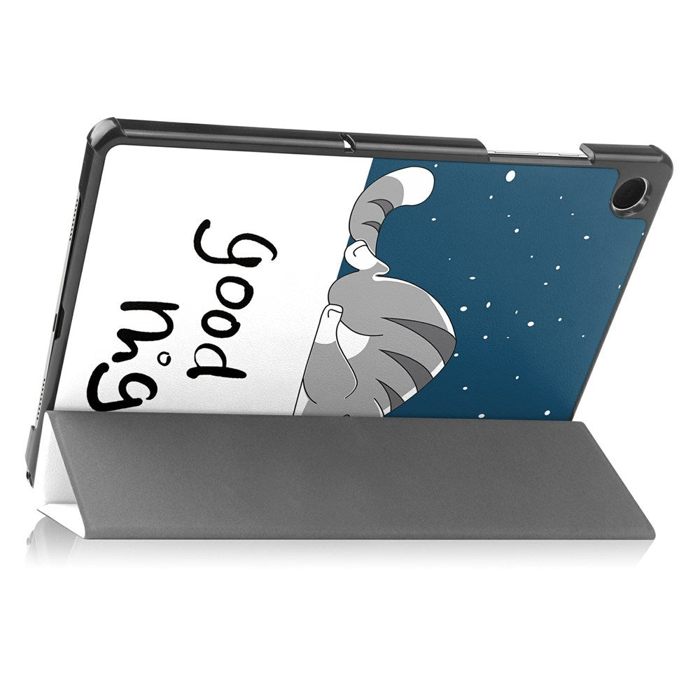 Samsung Galaxy Tab A11+ (Plus) EIDERWOOD Kunstskinn Flipp Deksel med Motiv - Sovende Katt