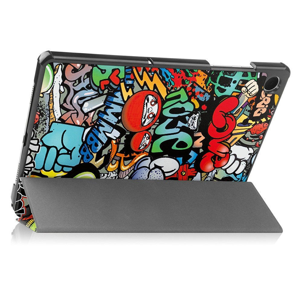 Samsung Galaxy Tab A11+ (Plus) EIDERWOOD Kunstskinn Flipp Deksel med Motiv - Graffiti
