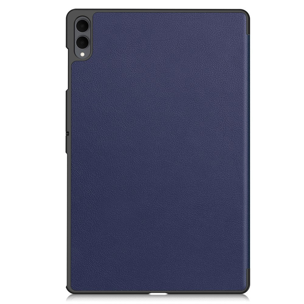 Samsung Galaxy Tab S11 Ultra EIDERWOOD Skinn Deksel m. Stativfunksjon - Blå
