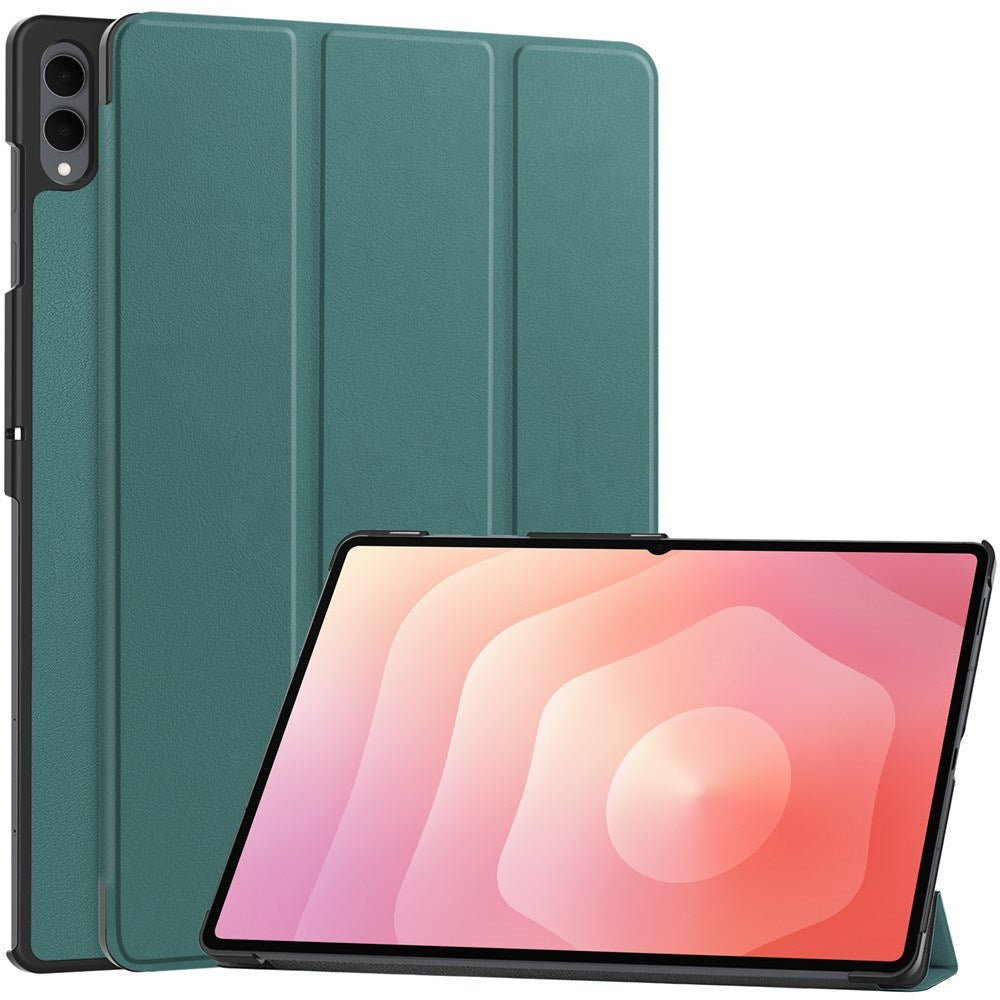 Samsung Galaxy Tab S11 Ultra EIDERWOOD Skinn Deksel m. Stativfunksjon - Grønn