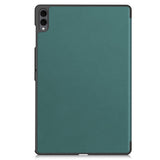 Samsung Galaxy Tab S11 Ultra EIDERWOOD Skinn Deksel m. Stativfunksjon - Grønn
