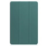 Samsung Galaxy Tab S11 Ultra EIDERWOOD Skinn Deksel m. Stativfunksjon - Grønn