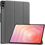 Samsung Galaxy Tab S11 Ultra EIDERWOOD Skinn Deksel m. Stativfunksjon - Grå