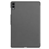 Samsung Galaxy Tab S11 Ultra EIDERWOOD Skinn Deksel m. Stativfunksjon - Grå