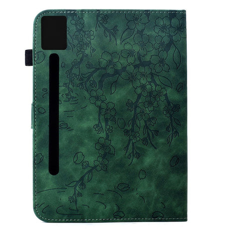 Lenovo Idea Tab Pro / Tab P12 Pro EIDERWOOD Flippdeksel med Blomstertrykk - Grønn