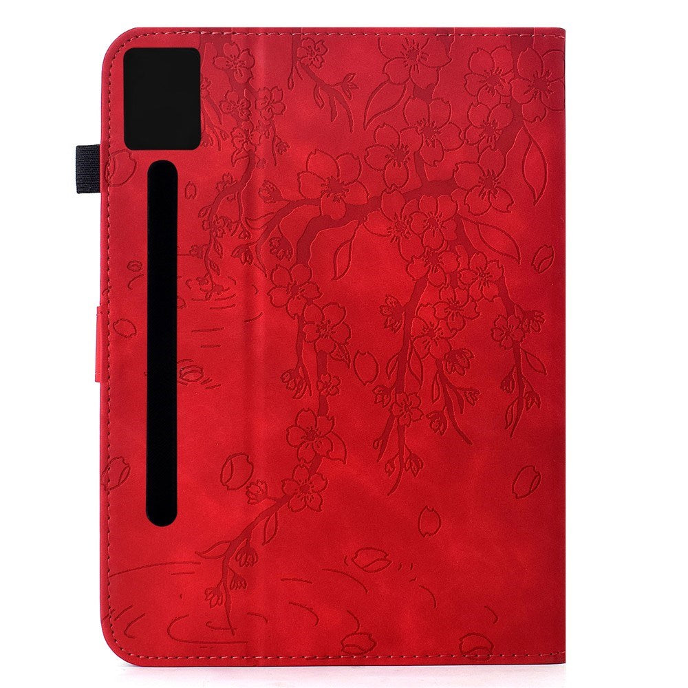 Lenovo Idea Tab Pro / Tab P12 Pro EIDERWOOD Flippdeksel med Blomstertrykk - Rød
