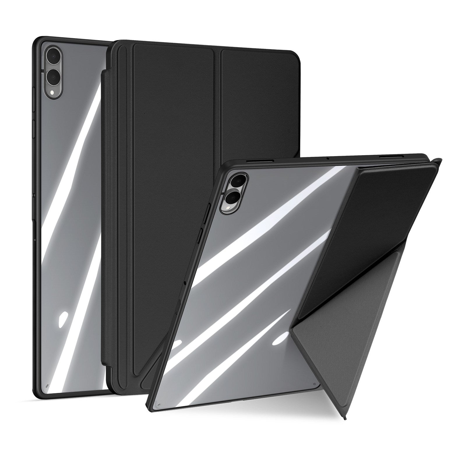 Samsung Galaxy Tab S12 Ultra / S11 Ultra DUX DUCIS Origami Hybrid Kunstskinn Flip Deksel - Svart