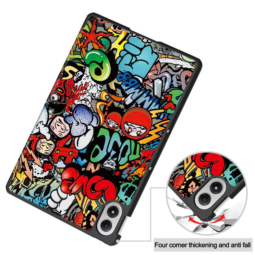 Xiaomi Redmi Pad 2 Pro EIDERWOOD Kunstskinn Flipp Deksel med Motiv - Graffiti