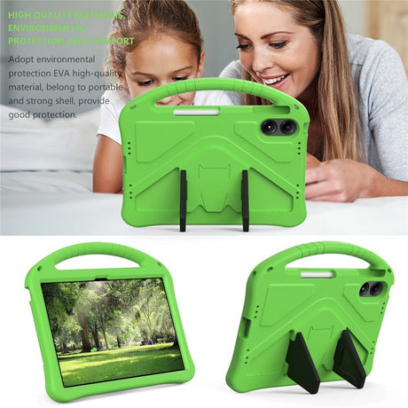 Xiaomi Redmi Pad 2 Pro EIDERWOOD Barnedeksel med Kickstand - Grønn