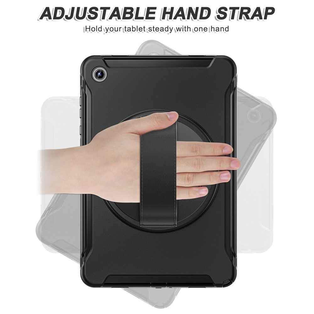 Samsung Galaxy Tab A11+ (Plus) EIDERWOOD Støtsikkert Deksel med 360 Graders Roterbar Støtte - Svart