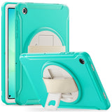 Samsung Galaxy Tab A11+ (Plus) EIDERWOOD Støtsikkert Deksel med 360 Graders Roterbar Støtte - Turkis