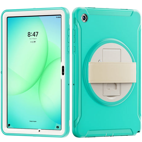 Samsung Galaxy Tab A11+ (Plus) EIDERWOOD Støtsikkert Deksel med 360 Graders Roterbar Støtte - Turkis