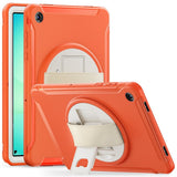Samsung Galaxy Tab A11+ (Plus) EIDERWOOD Støtsikkert Deksel med 360 Graders Roterbar Støtte - Oransje