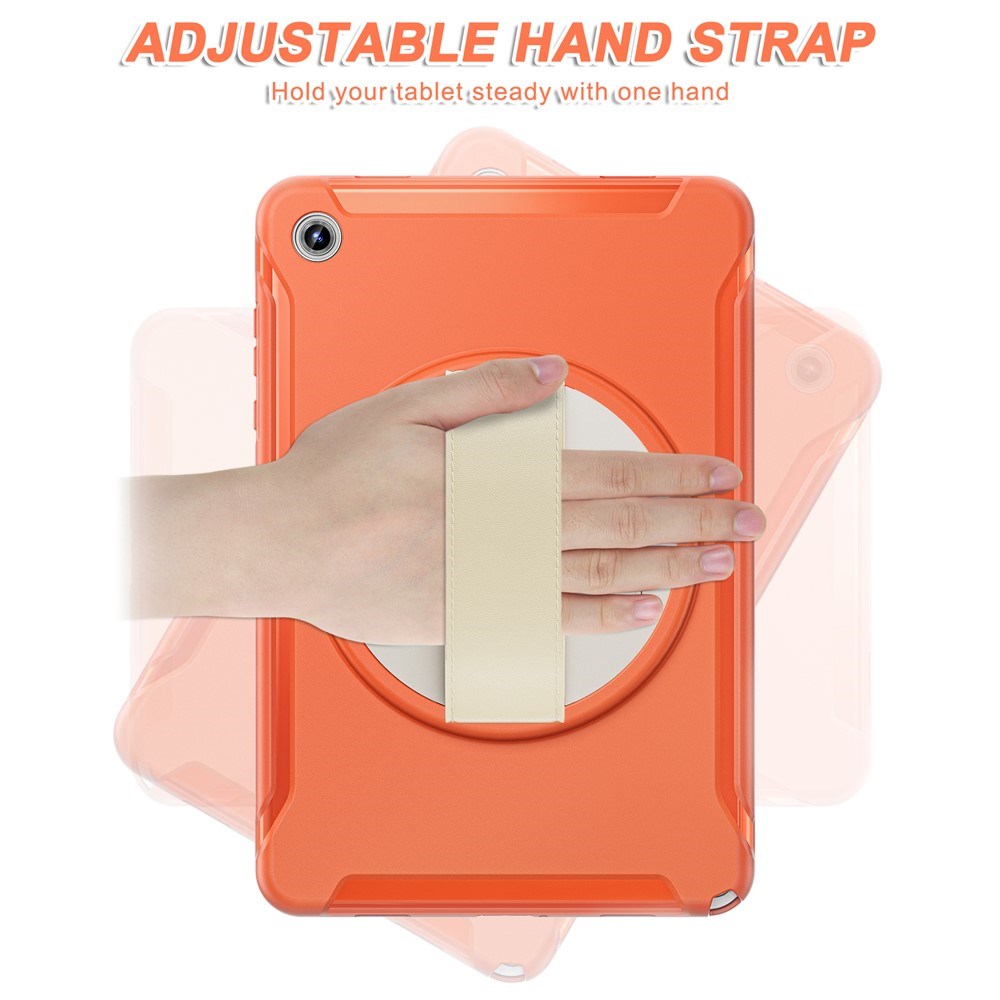 Samsung Galaxy Tab A11+ (Plus) EIDERWOOD Støtsikkert Deksel med 360 Graders Roterbar Støtte - Oransje