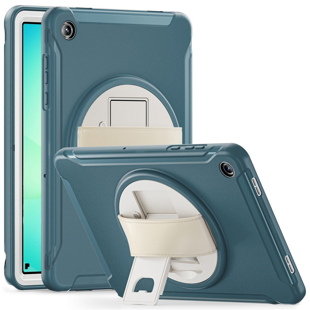 Samsung Galaxy Tab A11+ (Plus) EIDERWOOD Støtsikkert Deksel med 360 Graders Roterbar Støtte - Grønn