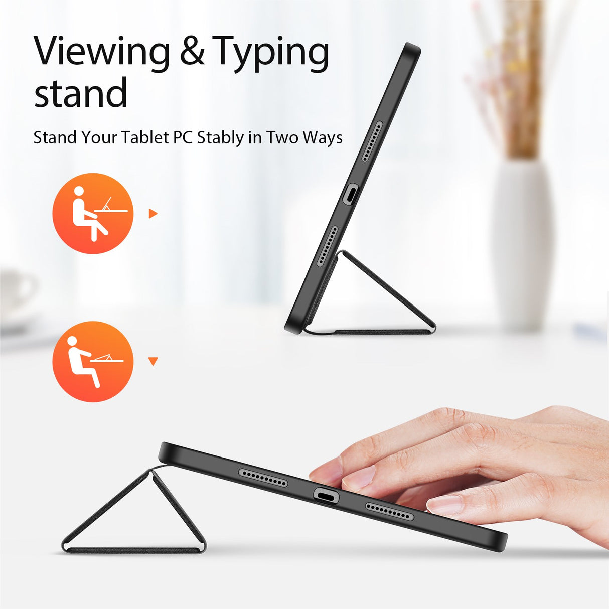 Xiaomi Pad 8 / 8 Pro / 7 / 7 Pro DUX DUCIS Tri-Fold Kunstskinn Flip Deksel - Svart