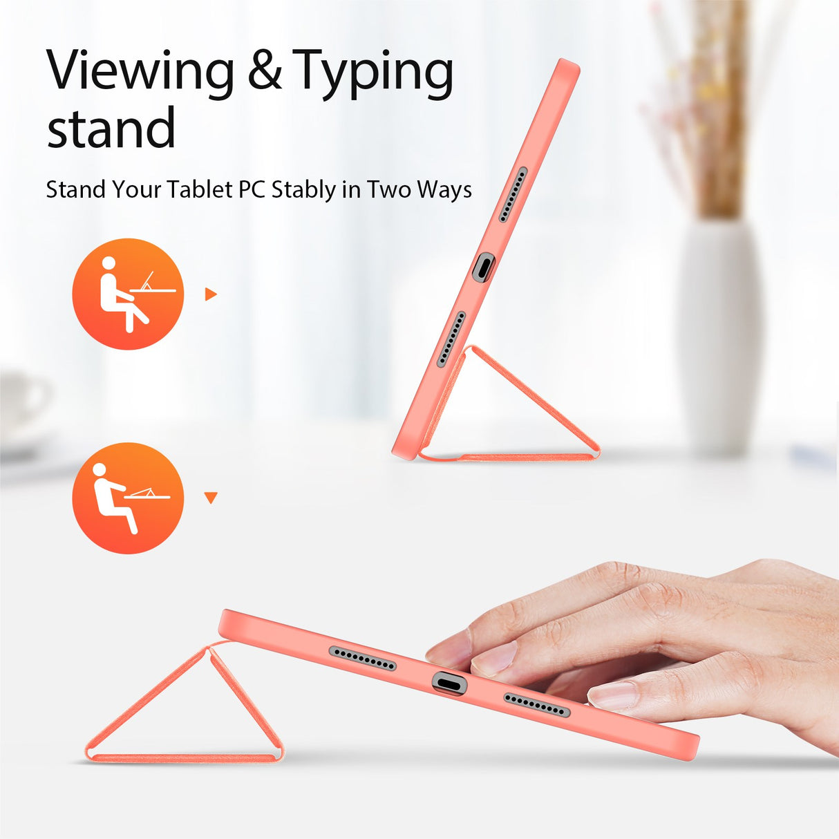 Xiaomi Pad 8 / 8 Pro / 7 / 7 Pro DUX DUCIS Tri-Fold Kunstskinn Flip Deksel - Rosa