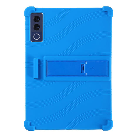 Lenovo Yoga Tab Plus Gen 2 13" EIDERWOOD Robust Silikon Deksel m. Justerbar Kickstand & Støtabsorberende Hjørner - Blå