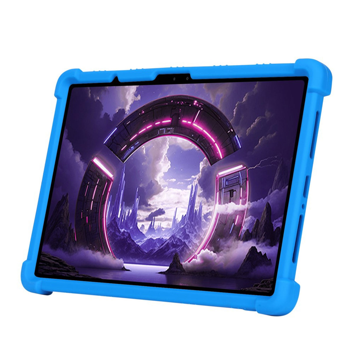 Lenovo Yoga Tab Gen 2 11.1" EIDERWOOD Robust Silikon Deksel m. Justerbar Kickstand & Støtabsorberende Hjørner - Blå