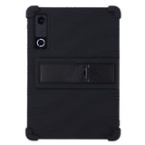 Lenovo Yoga Tab Gen 2 11.1" EIDERWOOD Robust Silikon Deksel m. Justerbar Kickstand & Støtabsorberende Hjørner - Svart