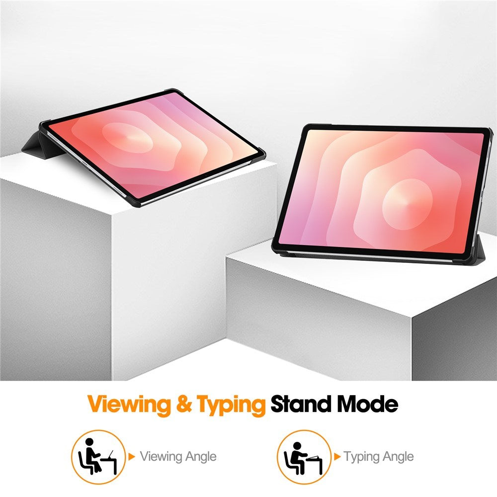 Samsung Galaxy Tab S12+ (Plus) EIDERWOOD Kunstskinn Deksel med Stativfunksjon - Grå