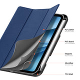 iPad Mini (2026) 8. Gen. DUX DUCIS DOMO Tri-Fold Kunstskinn Flip Deksel - Blå