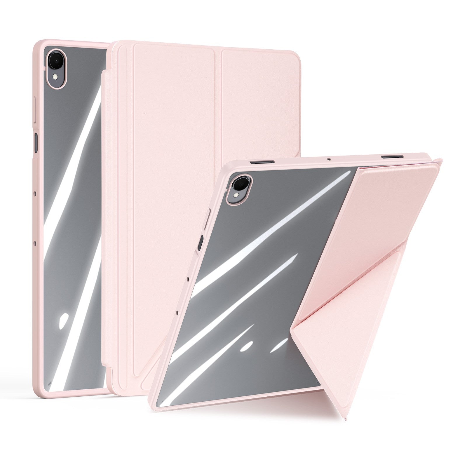 Samsung Galaxy Tab S12+ (Plus) DUX DUCIS Origami Hybrid Kunstskinn Flip Deksel - Rosa
