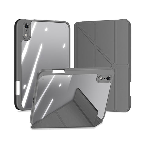 iPad Mini (2026) 8. Gen. DUX DUCIS MAGI Origami Hybrid Flip Deksel m. Ståfunksjon - Grå