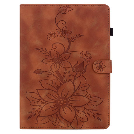 iPad Mini (2026) 8. Gen. EIDERWOOD Blomster Teksturert Kunstskinn Flip Deksel - Brun