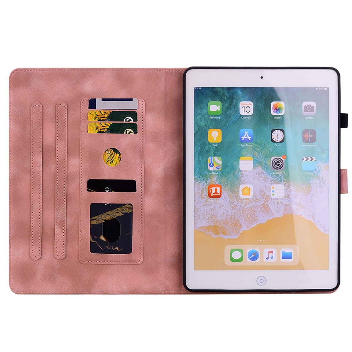 iPad Mini (2026) 8. Gen. EIDERWOOD Blomster Teksturert Kunstskinn Flip Deksel - Rosa
