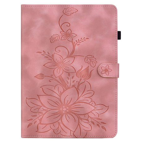 iPad Mini (2026) 8. Gen. EIDERWOOD Blomster Teksturert Kunstskinn Flip Deksel - Rosa