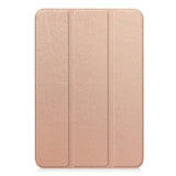 iPad Mini (2026) 8. Gen. EIDERWOOD Kunstskinn Tri-Fold Flip Deksel m. Støttefunksjon - Rose Gold