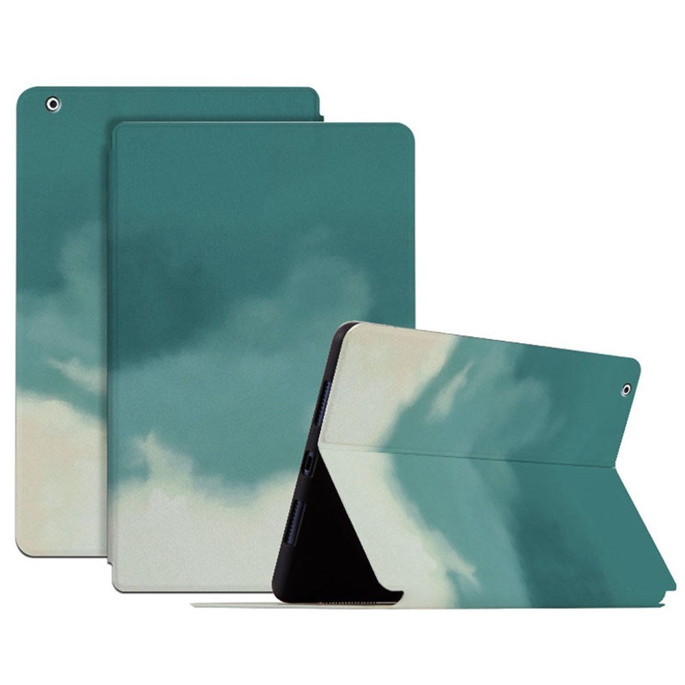 EIDERWOOD iPad 4 / 3 / 2 Kunstskinn Flip Deksel m. Mønster - Grønn