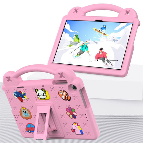 Lenovo Tab M10 (3. Gen) 10.1" (TB-328F/TB-328X) Barnedeksel m. Stativ og Håndholder - Rosa