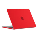 MacBook Air 13" M5/M4/M3/M2 (2026-2022) Matt Plast Deksel – Rød