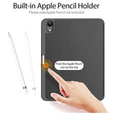 iPad 11" (2025) / iPad 10.9" (2024/2022) Deksel - DUX DUCIS Domo Series Tri-fold Skinndeksel - Svart