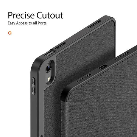 iPad 11" (2025) / iPad 10.9" (2024/2022) Deksel - DUX DUCIS Domo Series Tri-fold Skinndeksel - Svart