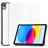 Apple iPad 11" (2025) / iPad 10.9" (2024/2022) Kunstskinn Flip Deksel m Stativ - Hvit