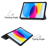 Apple iPad 11" (2025) / iPad 10.9" (2024/2022) Kunstskinn Flip Deksel m Stativ - Grå