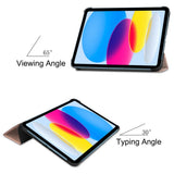 Apple iPad 11" (2025) / iPad 10.9" (2024/2022) Kunstskinn Flip Deksel m Stativ - Rose Gold