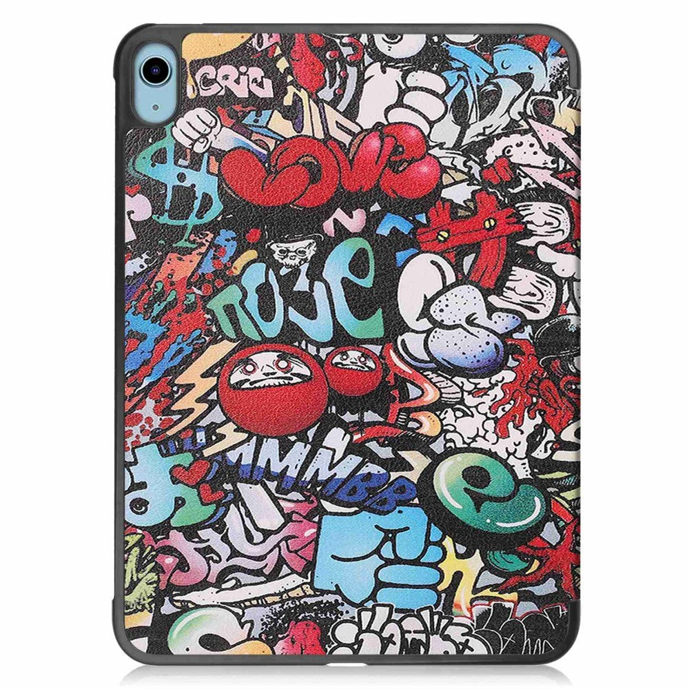 iPad 11" (2025) / iPad 10.9" (2024/2022) Tri-Fold Flip Deksel I Skinn - Graffiti