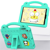 EIDERWOOD - iPad Mini (2019/2015/2014/2013/2012) Barnedeksel m. Stativ & Håndholder - Grønn