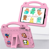 EIDERWOOD - iPad Mini (2019/2015/2014/2013/2012) Barnedeksel m. Stativ & Håndholder - Rosa