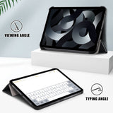 Apple iPad 11" (2025) / iPad 10.9" (2024/2022) Kunstskinn Deksel m Stativ - Svart