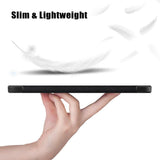 Apple iPad 11" (2025) / iPad 10.9" (2024/2022) Kunstskinn Deksel m Stativ - Svart