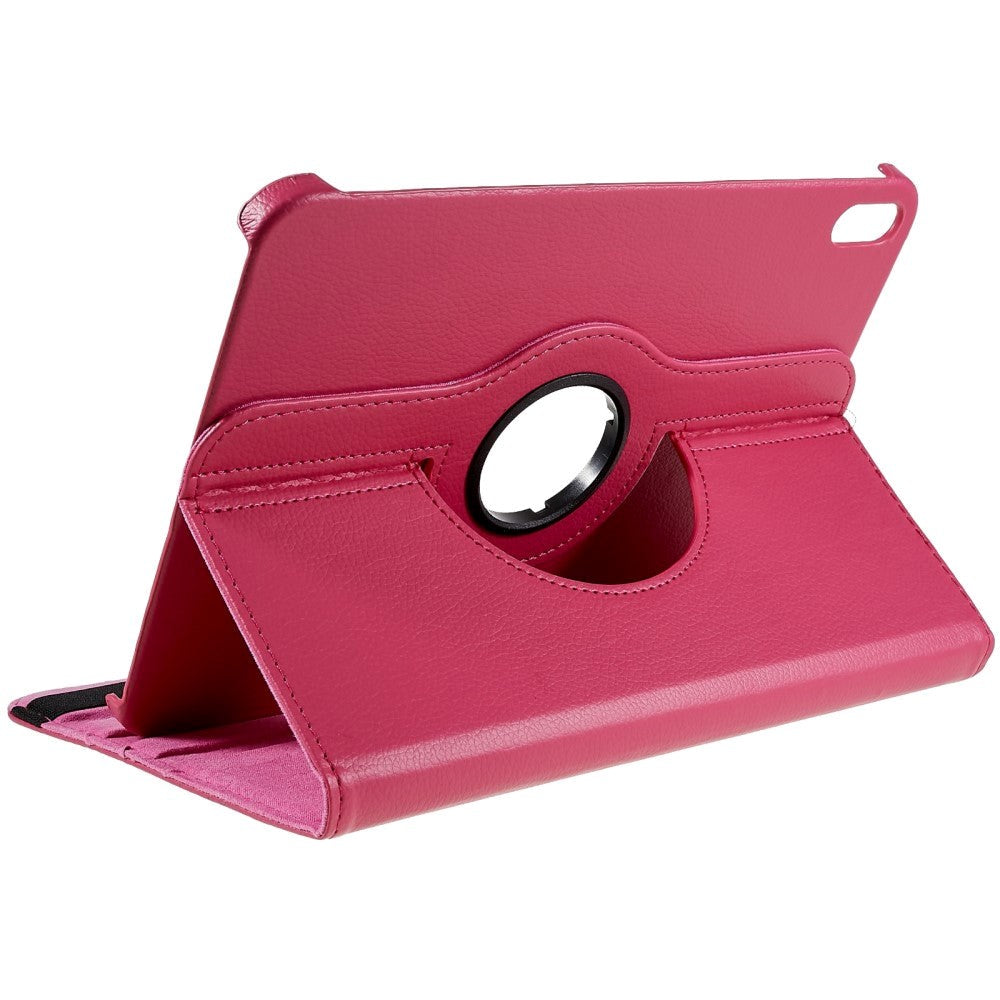 EIDERWOOD iPad 11" (2025) / iPad 10.9" (2024/2022) Klassisk Skinn Deksel m. 360⁰ Stativfunksjon - Rose