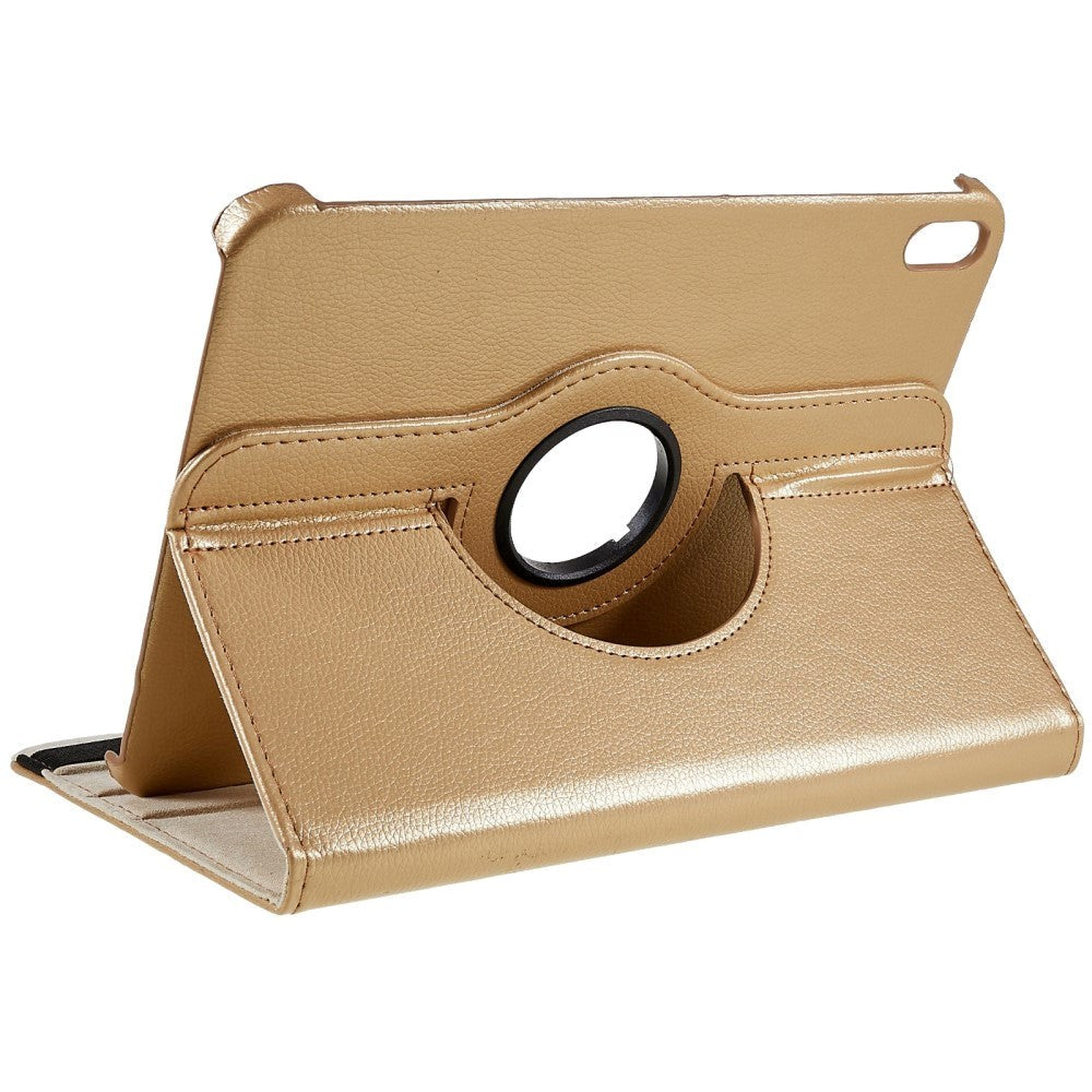 EIDERWOOD iPad 11" (2025) / iPad 10.9" (2024/2022) Klassisk Skinn Deksel m. 360⁰ Stativfunksjon - Khaki