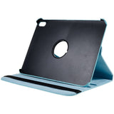 EIDERWOOD iPad 11" (2025) / iPad 10.9" (2024/2022) Klassisk Skinn Deksel m. 360⁰ Stativfunksjon - Lyseblå
