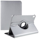 EIDERWOOD iPad 11" (2025) / iPad 10.9" (2024/2022) Klassisk Skinn Deksel m. 360⁰ Stativfunksjon - Sølv