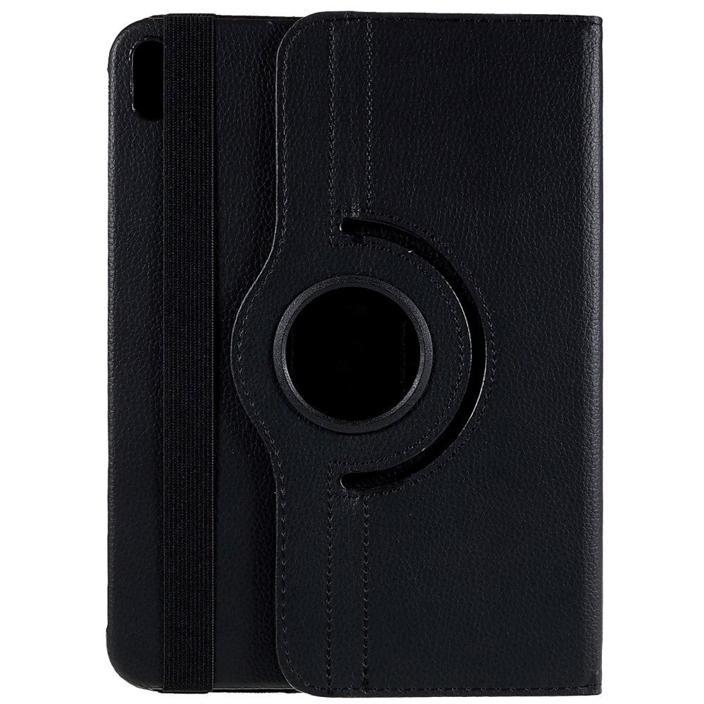 EIDERWOOD iPad 11" (2025) / iPad 10.9" (2024/2022) Klassisk Skinn Deksel m. 360⁰ Stativfunksjon - Svart